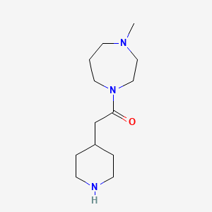 molecular formula C13H25N3O B1462441 1-(4-Methyl-1,4-diazepan-1-yl)-2-(piperidin-4-yl)ethan-1-one CAS No. 1042812-08-7