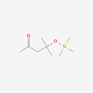 molecular formula C9H20O2Si B14624443 Pentane, 2-methyl-4-keto-2-trimethylsiloxy- CAS No. 55816-61-0
