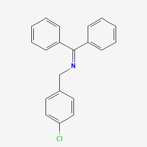 molecular formula C20H16ClN B14624450 N-[(4-Chlorophenyl)methyl]-1,1-diphenylmethanimine CAS No. 56542-87-1