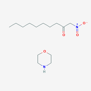 molecular formula C14H28N2O4 B14624472 morpholine;1-nitrodecan-2-one CAS No. 55922-40-2