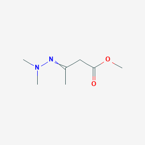 molecular formula C7H14N2O2 B14624490 Methyl 3-(dimethylhydrazinylidene)butanoate CAS No. 58706-80-2