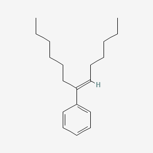 molecular formula C19H30 B14624514 Benzene, (1 hexyl-1-heptenyl)- CAS No. 55030-46-1