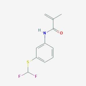 molecular formula C11H11F2NOS B14624534 N-{3-[(Difluoromethyl)sulfanyl]phenyl}-2-methylprop-2-enamide CAS No. 54413-19-3