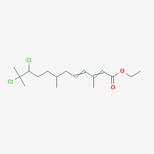 molecular formula C17H28Cl2O2 B14624539 Ethyl 10,11-dichloro-3,7,11-trimethyldodeca-2,4-dienoate CAS No. 57821-45-1