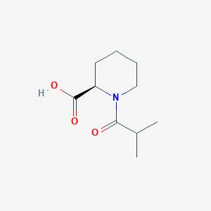 molecular formula C10H17NO3 B1462459 (2R)-1-(2-methylpropanoyl)piperidine-2-carboxylic acid CAS No. 1568204-65-8
