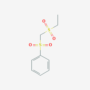 molecular formula C9H12O4S2 B14624595 [(Ethanesulfonyl)methanesulfonyl]benzene CAS No. 56255-66-4
