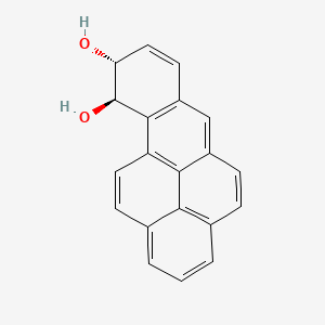 molecular formula C20H14O2 B14624717 trans-9,10-Dihydroxy-9,10-dihydrobenzo(a)pyrene CAS No. 62600-11-7