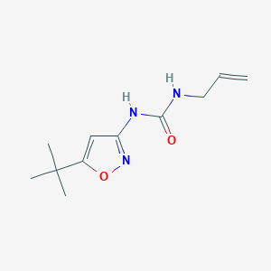 molecular formula C11H17N3O2 B14624736 N-(5-tert-Butyl-1,2-oxazol-3-yl)-N'-prop-2-en-1-ylurea CAS No. 55807-68-6