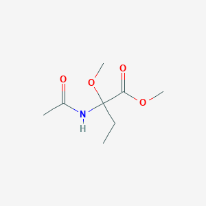 molecular formula C8H15NO4 B14624768 Methyl 2-acetamido-2-methoxybutanoate CAS No. 57294-55-0