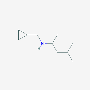 molecular formula C10H21N B1462480 N-(cyclopropylmethyl)-4-methylpentan-2-amine CAS No. 1019507-35-7