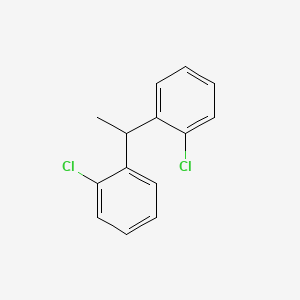 molecular formula C14H12Cl2 B14624807 Benzene, 1,1'-ethylidenebis[chloro- CAS No. 55945-00-1