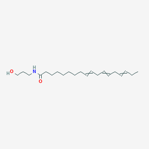 molecular formula C21H37NO2 B14624832 N-(3-hydroxypropyl)octadeca-9,12,15-trienamide CAS No. 57039-06-2