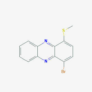 molecular formula C13H9BrN2S B14624856 Phenazine, 1-bromo-4-(methylthio)- CAS No. 54953-65-0