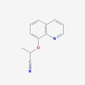 molecular formula C12H10N2O B14624885 2-[(Quinolin-8-yl)oxy]propanenitrile CAS No. 58889-10-4