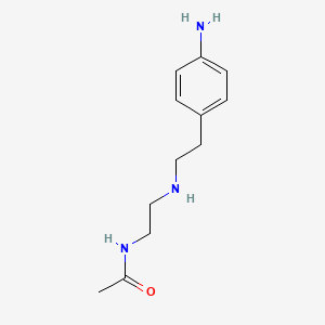 molecular formula C12H19N3O B14624917 N-(2-{[2-(4-Aminophenyl)ethyl]amino}ethyl)acetamide CAS No. 57524-59-1