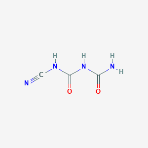 molecular formula C3H4N4O2 B14624940 N-Cyano-2-imidodicarbonic diamide CAS No. 56516-80-4