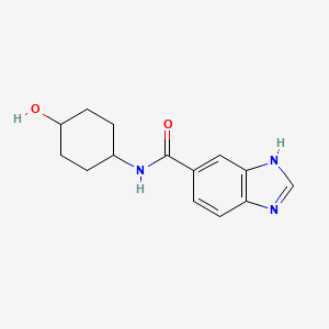N-(4-hydroxycyclohexyl)-1H-1,3-benzodiazole-5-carboxamide