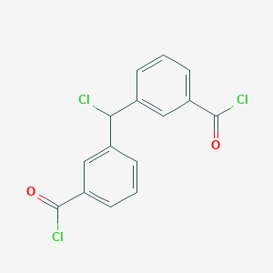 molecular formula C15H9Cl3O2 B14624992 Benzoyl chloride, 3,3'-(chloromethylene)bis- CAS No. 58218-42-1