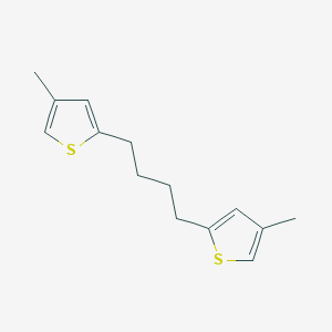 molecular formula C14H18S2 B14625010 Thiophene, 2,2'-(1,4-butanediyl)bis[4-methyl- CAS No. 57640-16-1