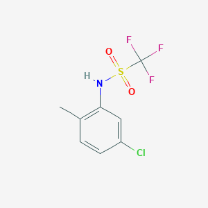 molecular formula C8H7ClF3NO2S B14625034 N-(5-Chloro-2-methylphenyl)-1,1,1-trifluoromethanesulfonamide CAS No. 57946-95-9