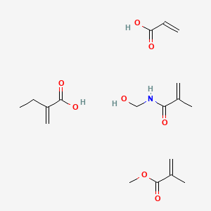 molecular formula C18H29NO8 B14625067 N-(hydroxymethyl)-2-methylprop-2-enamide;2-methylidenebutanoic acid;methyl 2-methylprop-2-enoate;prop-2-enoic acid CAS No. 57216-22-5