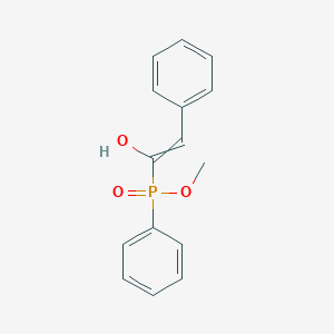 molecular formula C15H15O3P B14625070 Methyl (1-hydroxy-2-phenylethenyl)phenylphosphinate CAS No. 56642-01-4
