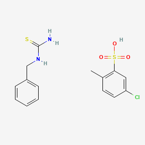 molecular formula C15H17ClN2O3S2 B14625106 Benzylthiourea;5-chloro-2-methylbenzenesulfonic acid CAS No. 56919-10-9