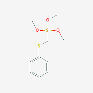 molecular formula C10H16O3SSi B14625117 Trimethoxy[(phenylsulfanyl)methyl]silane CAS No. 57557-71-8