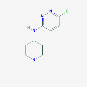 molecular formula C10H15ClN4 B1462514 6-chloro-N-(1-methylpiperidin-4-yl)pyridazin-3-amine CAS No. 1096808-74-0