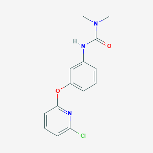 molecular formula C14H14ClN3O2 B14625141 N'-{3-[(6-Chloropyridin-2-yl)oxy]phenyl}-N,N-dimethylurea CAS No. 57191-14-7