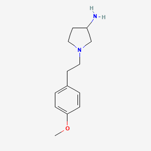 molecular formula C13H20N2O B1462519 1-[2-(4-Methoxyphenyl)ethyl]pyrrolidin-3-amine CAS No. 1096861-24-3
