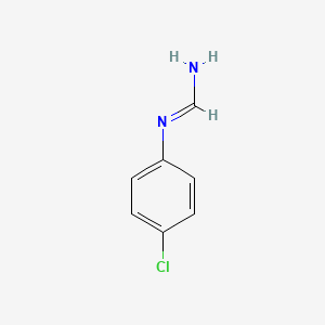 molecular formula C7H7ClN2 B14625202 N'-(4-chlorophenyl)methanimidamide CAS No. 54608-54-7