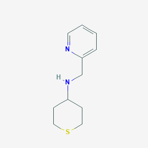 molecular formula C11H16N2S B1462526 N-(pyridin-2-ylmethyl)thian-4-amine CAS No. 1153793-25-9