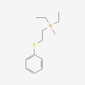 molecular formula C13H22SSi B14625269 Diethyl(methyl)[2-(phenylsulfanyl)ethyl]silane CAS No. 57787-84-5