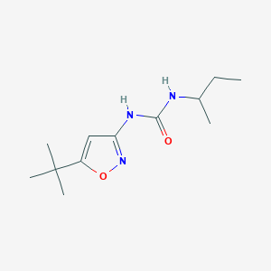 molecular formula C12H21N3O2 B14625292 N-Butan-2-yl-N'-(5-tert-butyl-1,2-oxazol-3-yl)urea CAS No. 55808-70-3