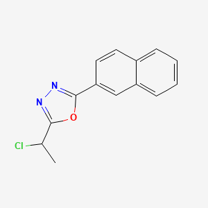 molecular formula C14H11ClN2O B1462531 2-(1-Chloroethyl)-5-(naphthalen-2-yl)-1,3,4-oxadiazole CAS No. 1153824-62-4