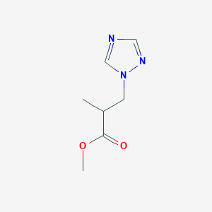 molecular formula C7H11N3O2 B1462532 Methyl 2-methyl-3-(1H-1,2,4-triazol-1-yl)propanoate CAS No. 1155528-46-3
