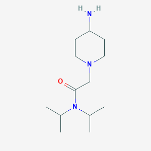 molecular formula C13H27N3O B1462535 2-(4-aminopiperidin-1-yl)-N,N-bis(propan-2-yl)acetamide CAS No. 1154550-30-7