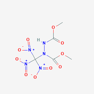 molecular formula C5H7N5O10 B14625354 Dimethyl 1-(trinitromethyl)hydrazine-1,2-dicarboxylate CAS No. 58300-50-8