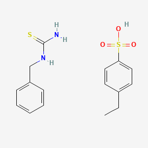 molecular formula C16H20N2O3S2 B14625359 Benzylthiourea;4-ethylbenzenesulfonic acid CAS No. 58443-56-4