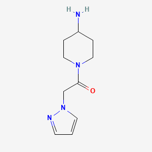 1-(4-aminopiperidin-1-yl)-2-(1H-pyrazol-1-yl)ethan-1-one