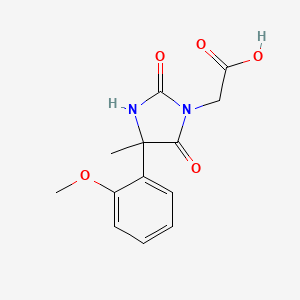 2-[4-(2-Methoxyphenyl)-4-methyl-2,5-dioxoimidazolidin-1-yl]acetic acid