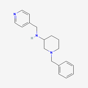 molecular formula C18H23N3 B1462539 1-benzyl-N-(pyridin-4-ylmethyl)piperidin-3-amine CAS No. 1097054-27-7