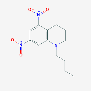 molecular formula C13H17N3O4 B14625408 Quinoline, 1-butyl-1,2,3,4-tetrahydro-5,7-dinitro- CAS No. 57883-33-7
