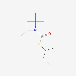 molecular formula C11H21NOS B14625433 S-Butan-2-yl 2,2,4-trimethylazetidine-1-carbothioate CAS No. 54395-88-9