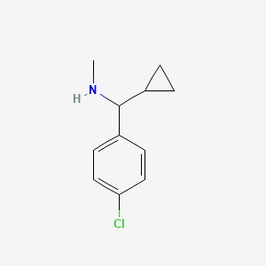 molecular formula C11H14ClN B1462544 [(4-Chlorophenyl)(cyclopropyl)methyl](methyl)amine CAS No. 1153551-29-1