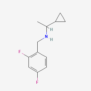 (1-Cyclopropylethyl)[(2,4-difluorophenyl)methyl]amine