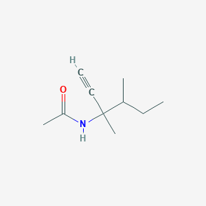 molecular formula C10H17NO B14625451 N-(3,4-Dimethylhex-1-yn-3-yl)acetamide CAS No. 57357-76-3