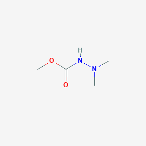 molecular formula C4H10N2O2 B14625455 Hydrazinecarboxylic acid, 2,2-dimethyl-, methyl ester CAS No. 55741-07-6