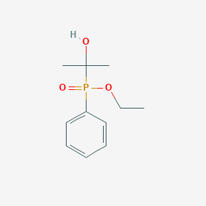 molecular formula C11H17O3P B14625484 Ethyl (2-hydroxypropan-2-yl)phenylphosphinate CAS No. 57483-31-5
